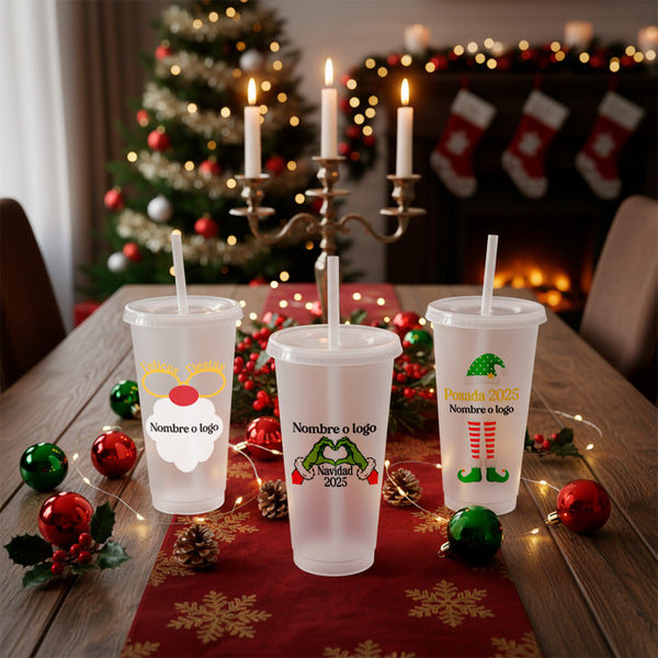 Vaso Navideño de Plástico