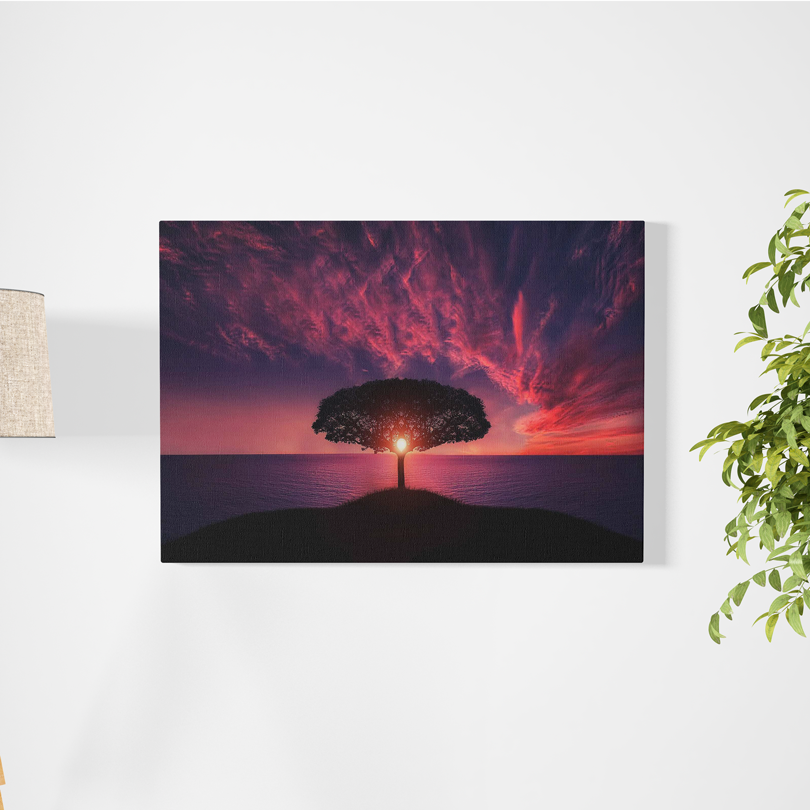 Atardecer purpura - Cuadro Canvas Decorativo - innpresiona