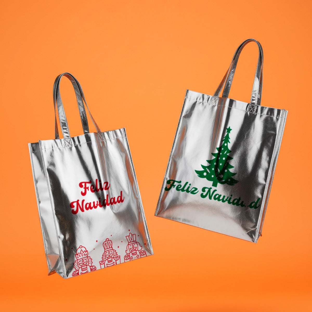 Bolsa de Regalo Navideña Metalizada