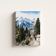 Caminata en la montaña - Cuadro Canvas de Paisaje de Montaña