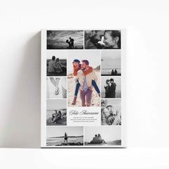 Collage de Fotos con Frase - Cuadro Canvas Personalizado