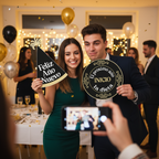 Set de Marco y Letreros para Selfies para Año Nuevo- Accesorios para Photobooths