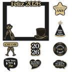 Set de Marco y Letreros para Selfies para Año Nuevo- Accesorios para Photobooths
