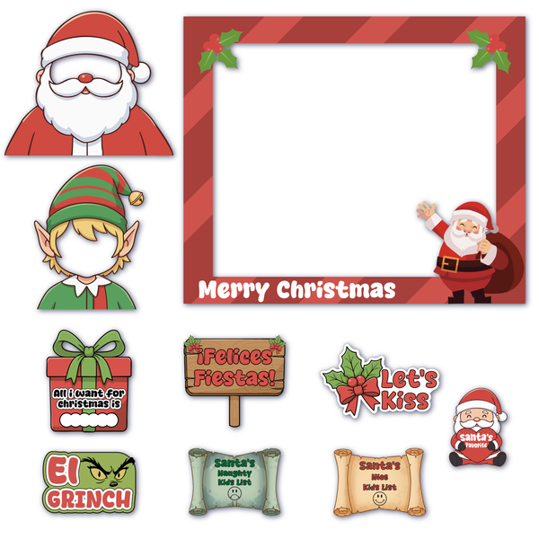 Set de Marco y Letreros para Selfies Navideño - Accesorios para Photobooths - vista alternativa
