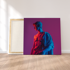 Cuadro Canvas "David Blue and Red": Arte Moderno para Tu Espacio