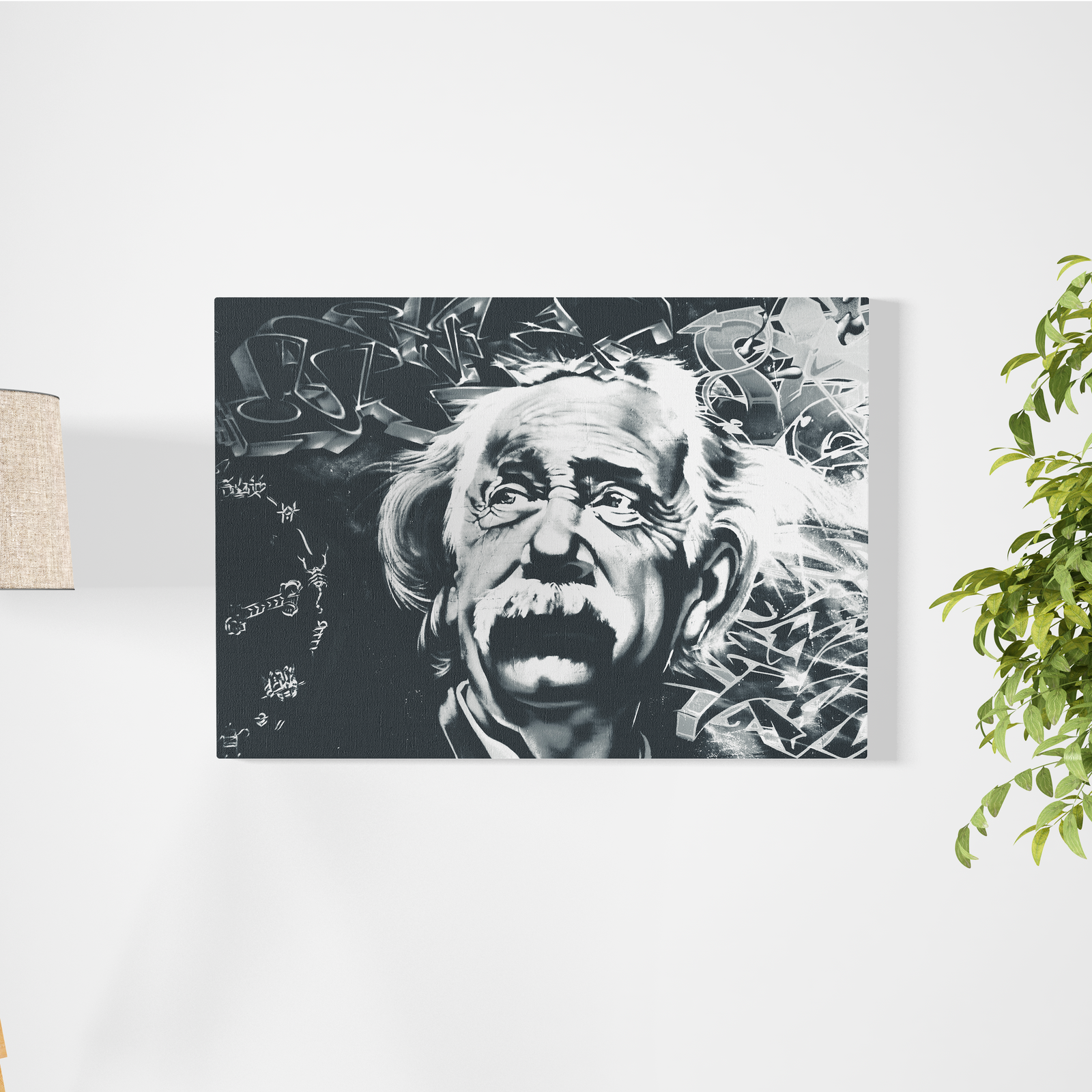 Einstein Graffiti - Cuadro de Arte Moderno para Sala - innpresiona