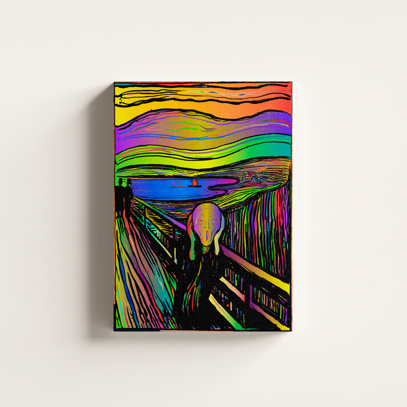 El grito colorido - Cuadro Canvas para Sala - innpresiona