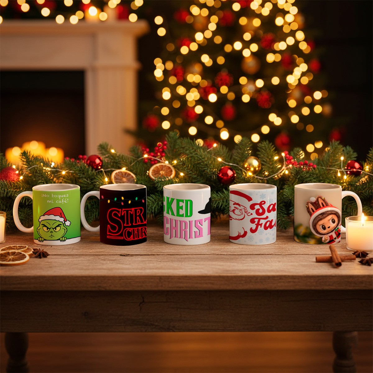 Taza con Diseño Navideño -  Lista para Regalar