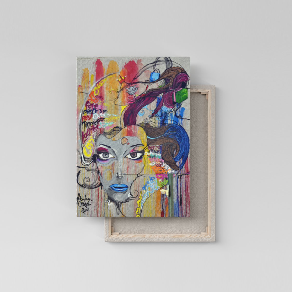 Joven colorida - Cuadro Canvas - innpresiona