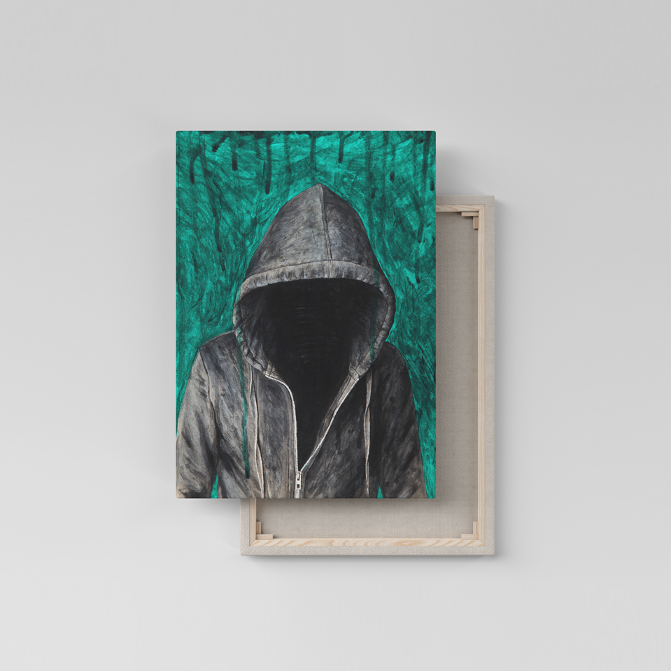 Joven cubierto - Cuadro Canvas - innpresiona