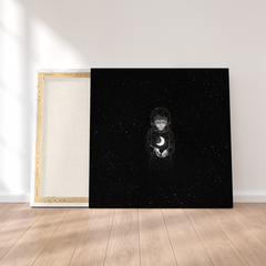 La Niña y La Luna - Cuadro Canvas