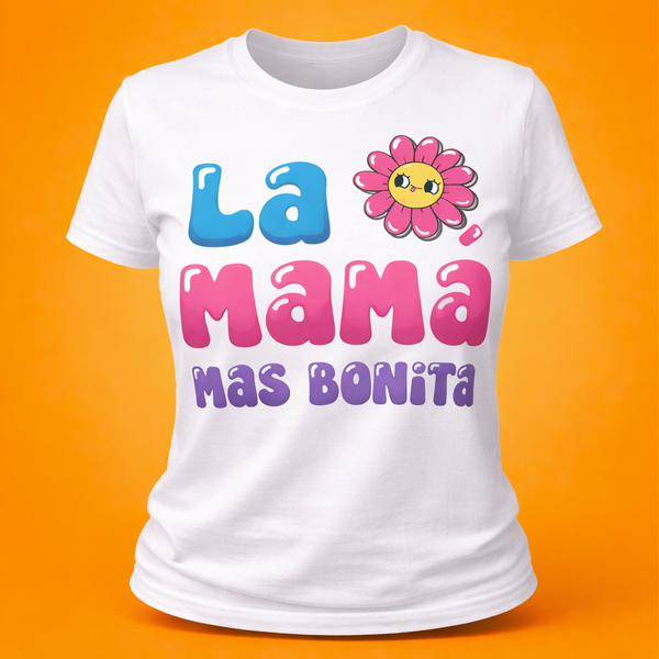 Playera Personalizada Regalo Día de las Madres - "La Mamá Más Bonita" - vista alternativa