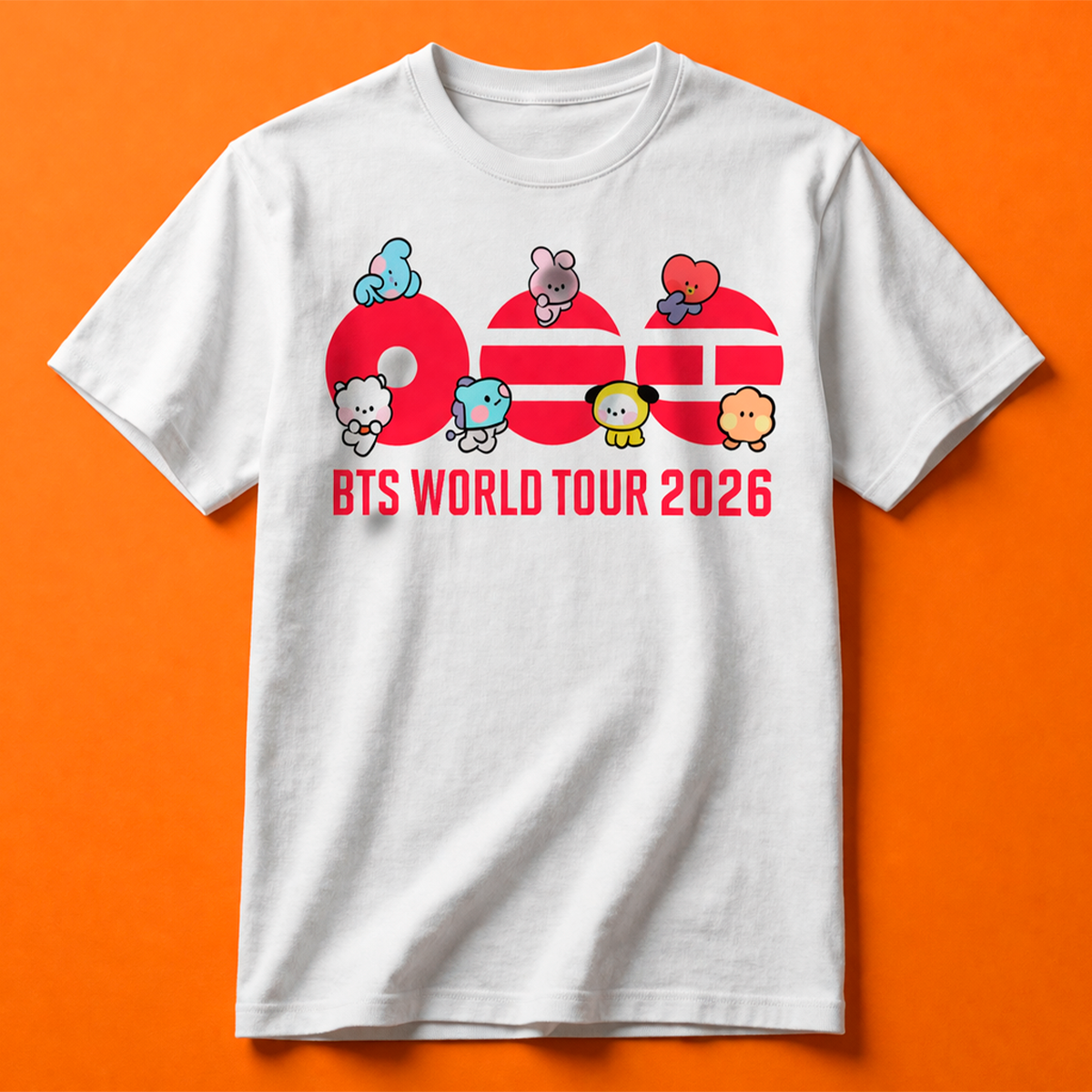 Playera BTS World Tour 2026 - Edición BT21