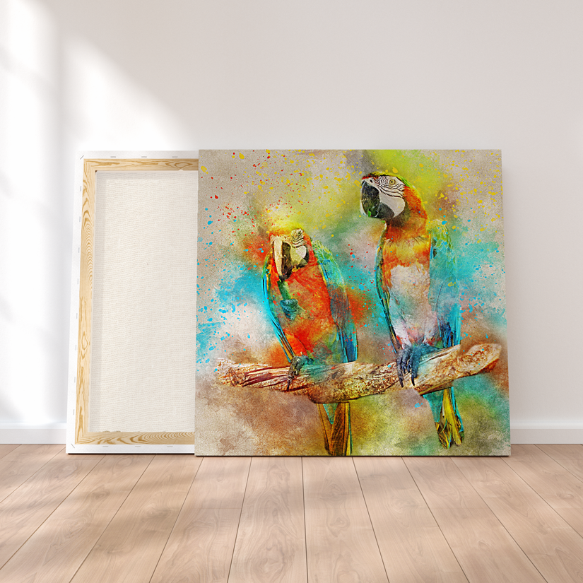 Pericos coloridos - Cuadro Canvas - innpresiona
