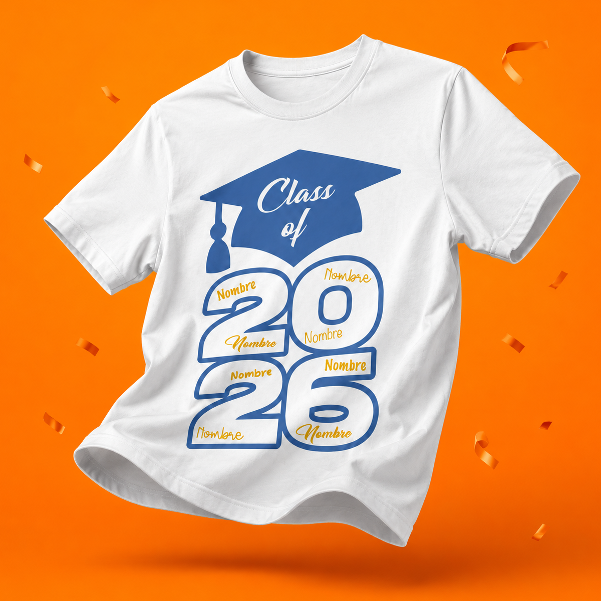 Playera Clásica para Graduación 2026 | Personalizada con Lista de Nombres