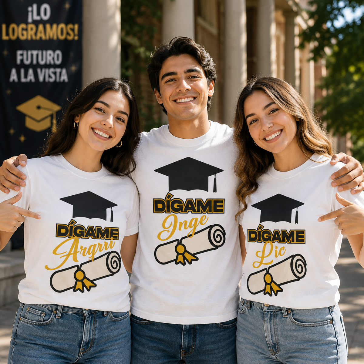 Playera de Graduado "Dígame Lic / Arqui / Inge / Doctor"