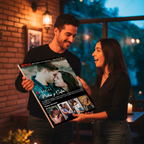 Cuadro Canvas Estilo Netflix "Nuestra Historia" - 45 x 60 CM | Regalo para Parejas