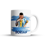 Taza 11oz Messi Campeón Personalizada - Taza para Fans del Fútbol