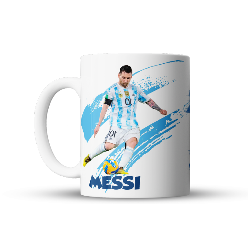 Taza 11oz Messi Campeón Personalizada - Taza para Fans del Fútbol