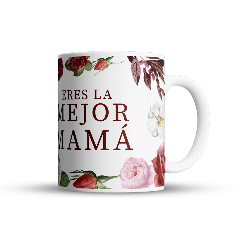 Taza Día de las Madres Diseño Floral - Regalo Perfecto para Mamá