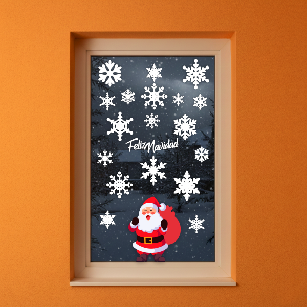 VINIL NAVIDEÑO PARA VENTANAS