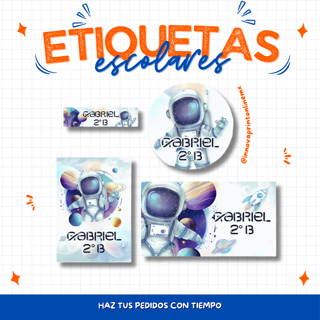 Etiquetas escolares (Kit 2025)