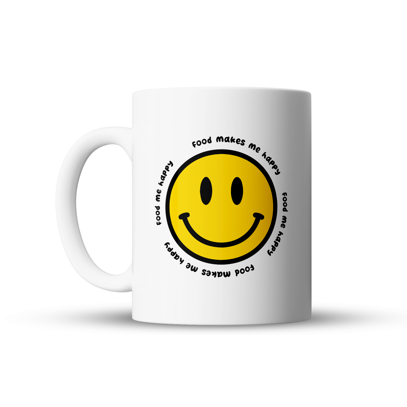 Taza Food Makes Me Happy  - Taza Aesthetic 11 oz