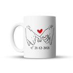 Taza Dibujo de Manos Amor ❤️ - Taza Personalizada Para regalar