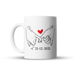 Taza Dibujo de Manos Amor ❤️ - Taza Personalizada Para regalar