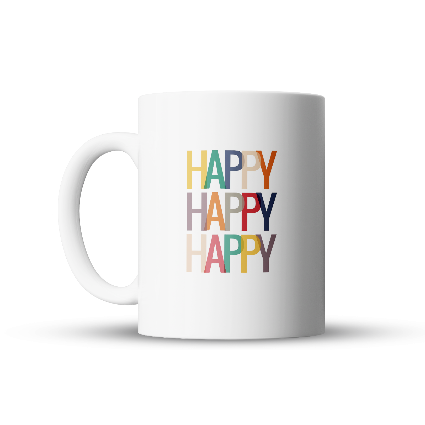 Taza Frase "Happy Happy" con nombre