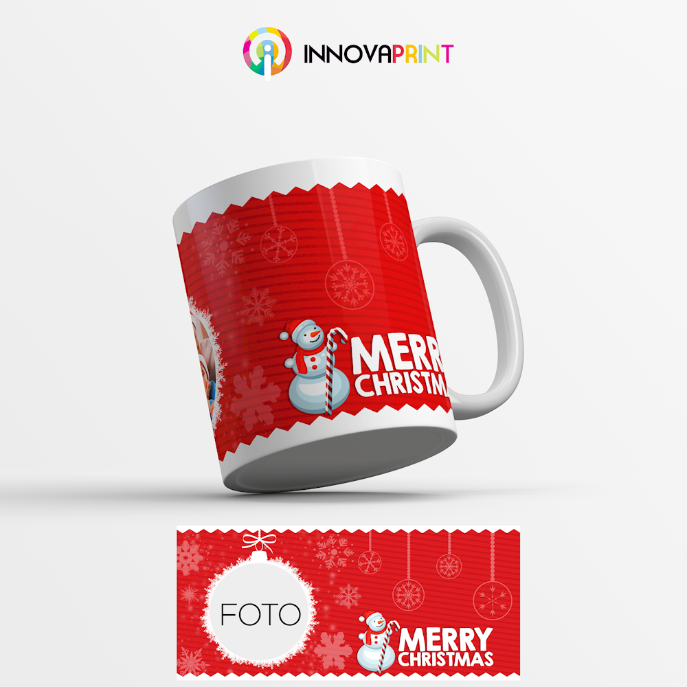 TAZA NAVIDEÑA PERSONALIZADA CON FOTO