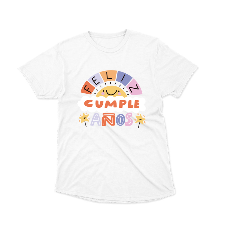 Playera infantil de cumpleaños - Sol y nubes