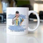Taza 11oz Messi Campeón Personalizada - Taza para Fans del Fútbol